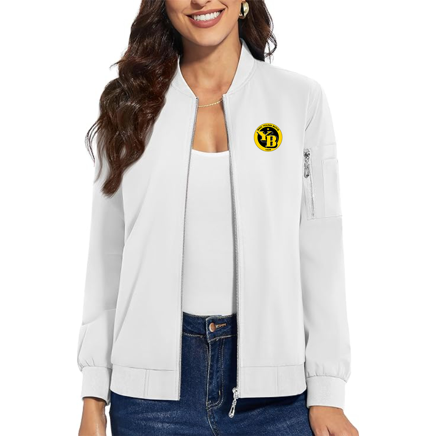 Women's Young Boys Soccer  Premium Bomber Jacket Outerwear